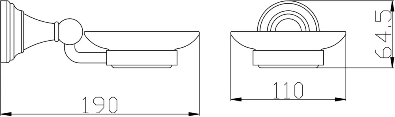 Мыльница подвесная Rav Slezak Morava бронза MKA0300SM - 1