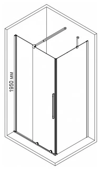 Душевой уголок RGW Tornado TO-48B 100х90 профиль черный стекло прозрачное 41074819-14 - 2