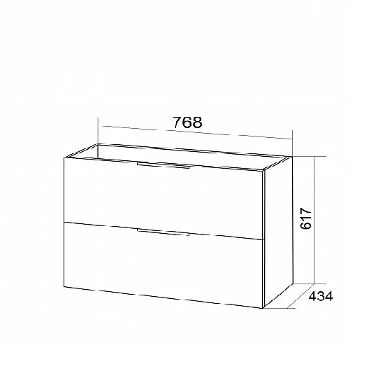 Тумба под раковину Бриклаер Хелена 80 белый глянец  4627125416361 - 5