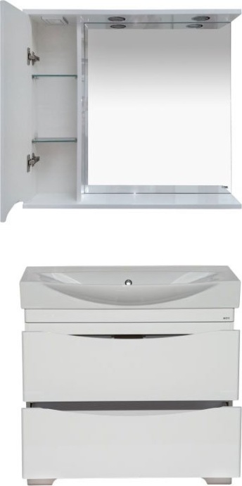 Мебель для ванной Misty Элвис 85 белая - 1