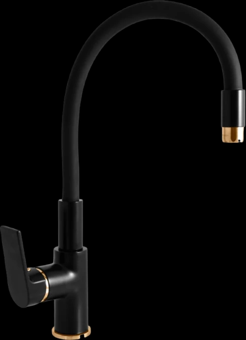 Смеситель для кухни Rav Slezak Colorado с гибким изливом черный матовый - золото CO119.5/10CMATZ - 0