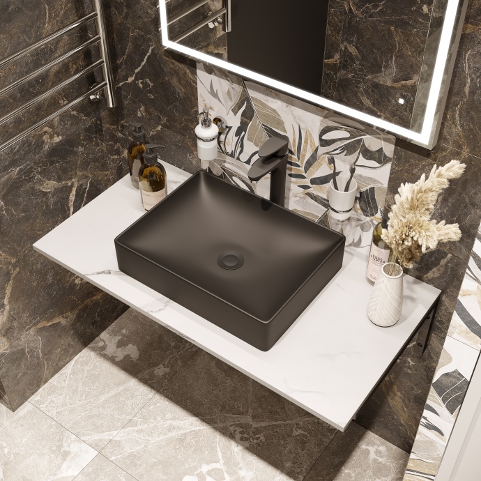 Раковина STWORKI накладная 50 3050-112 антрацит - 2