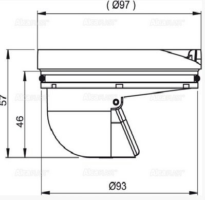 Гидрозатвор сухой AlcaPlast   APV0030 - 1