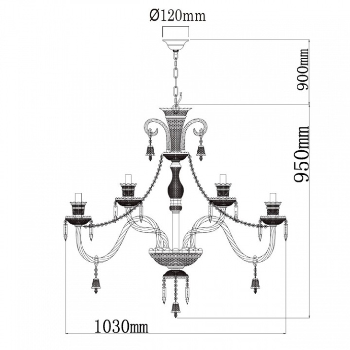 Подвесная люстра Chiaro Барселона 313012418 - 6