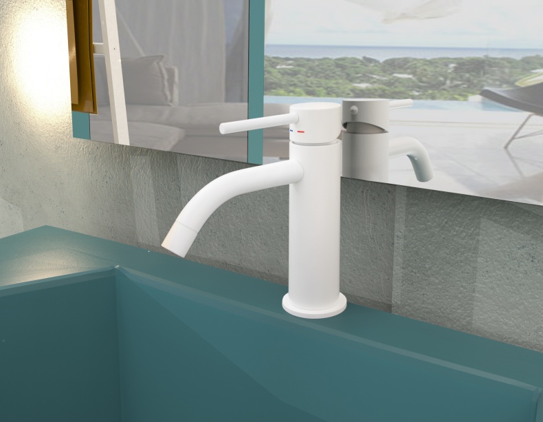 Смеситель Paffoni Light LIG071BO для раковины, белый - 1