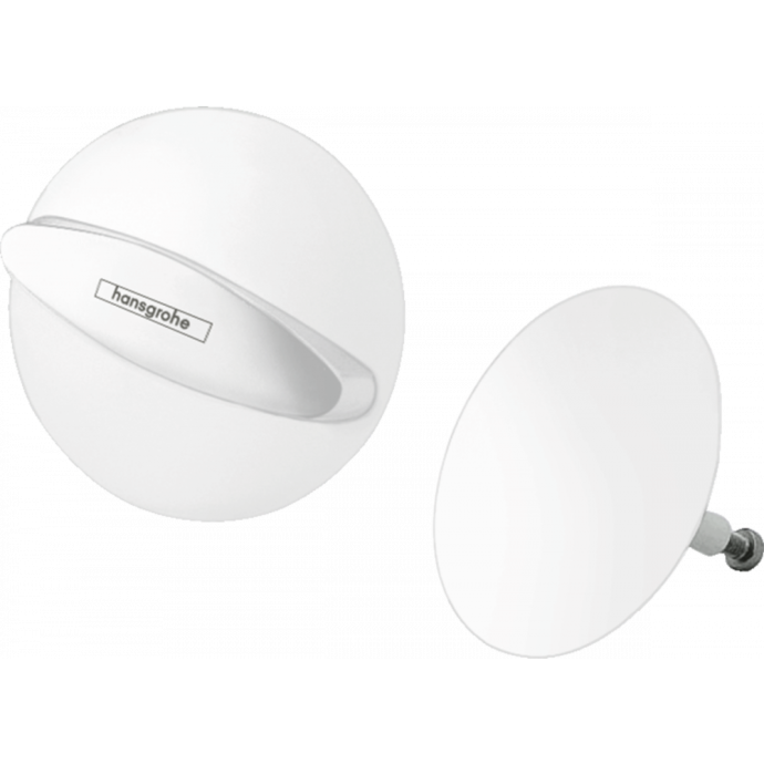 Внешняя часть набора hansgrohe Flexaplus для слива и перелива 58185700, белый матовый - 0