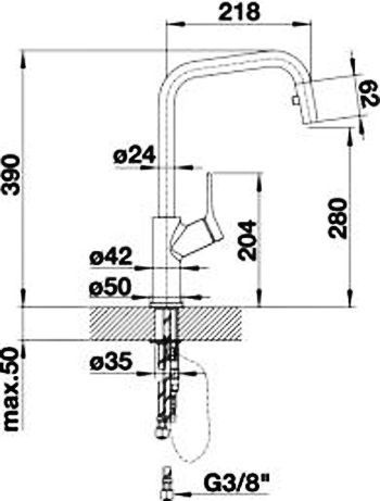 Смеситель для кухонной мойки Blanco Jurena хром  520765 - 6