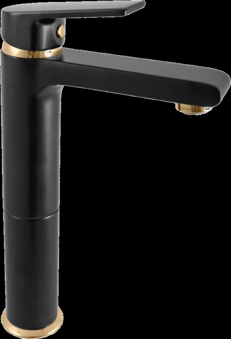 Смеситель для раковины Rav Slezak Colorado черный матовый - золото CO130.5CMATZ - 0