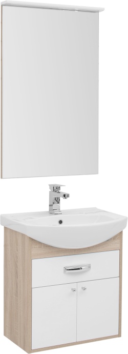 Тумба с раковиной Aquanet Грейс 60 1 ящик, 2 фасада, дуб сонома 198373 - 1