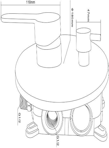Смеситель Swedbe Platta 5518 С ВНУТРЕННЕЙ ЧАСТЬЮ - 1