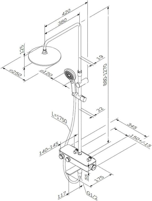 Душевая стойка AM.PM Inspire 2.0 F0750A500 - 5