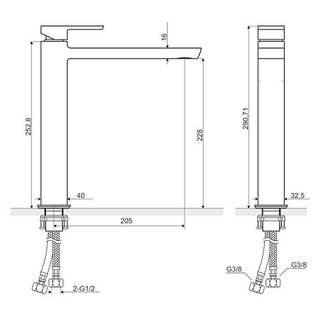 Смеситель для раковины Excellent Pride хром AREX.4002CR - 1