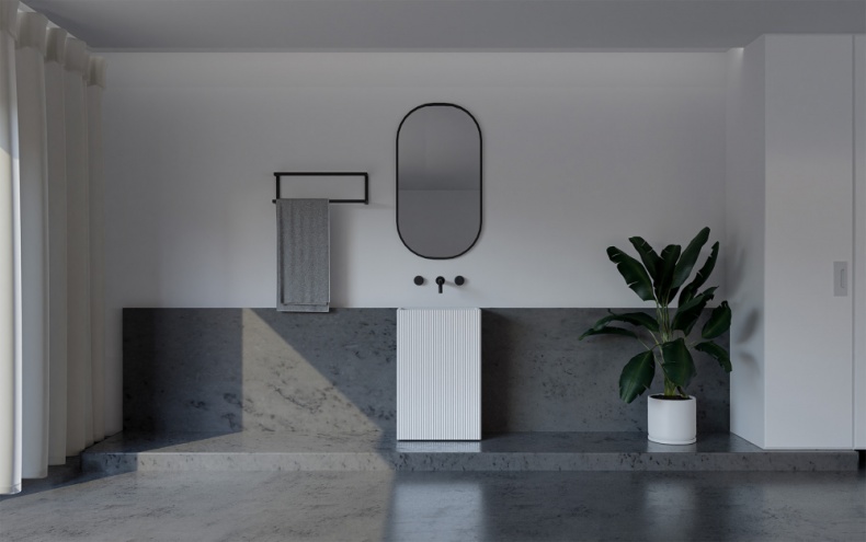 Раковина напольная Abber Stein 50х40 белый матовый AS2503-H - 3