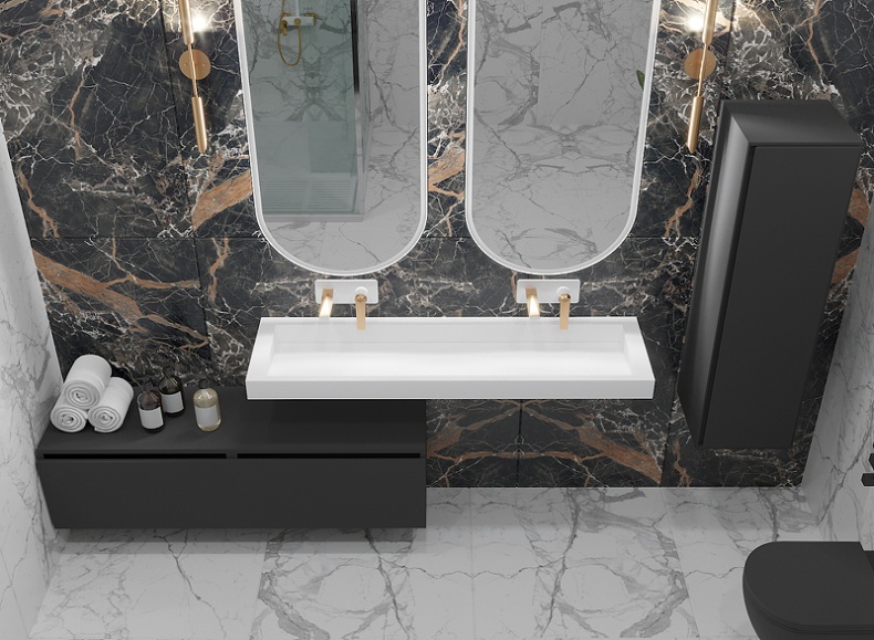 Тумба Armadi Art Flat Valessi Uno-S 80 подвесная черный глянец 897-080-A glossy - 6