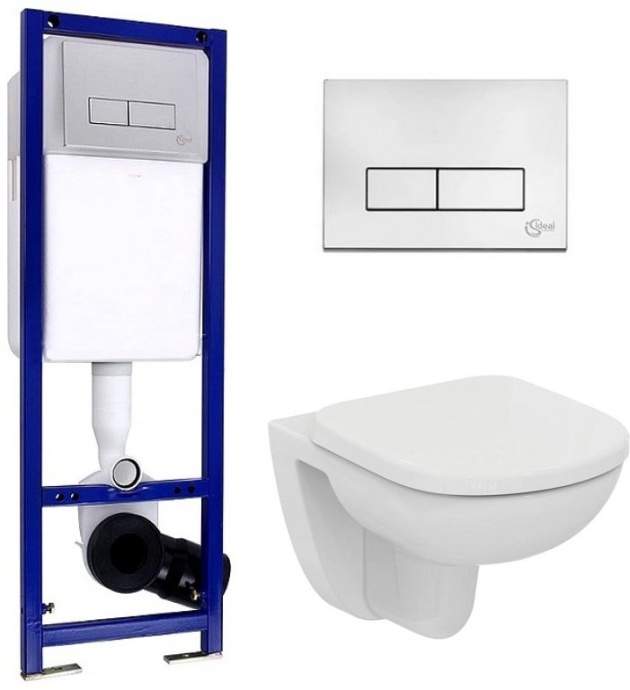 Комплект Ideal Standard Tempo W990101 унитаз + инсталляция с кнопкой смыва - 0