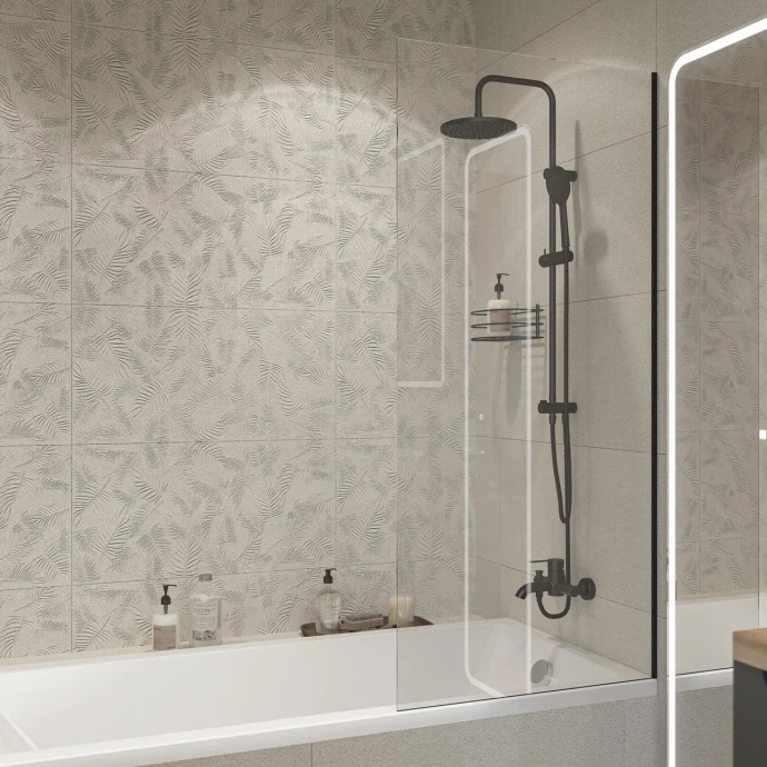 Смеситель для ванны с душем STWORKI by Damixa Стокгольм HFSG10030 черный, однорычажный, латунь, настенный, матовый - 9