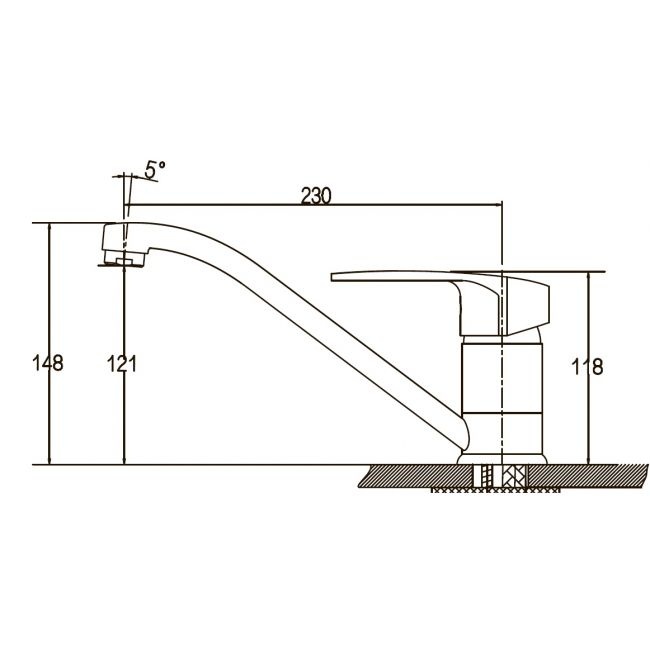 Смеситель Kaiser Guss 68033 для кухонной мойки - 1