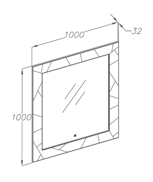 Зеркало Opadiris Луиджи 100 белое матовое 00-00004259 - 2