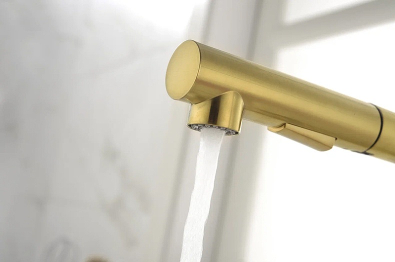 Смеситель для кухни Paulmark Neo светлое брашированное золото Ne214419-SBG - 10