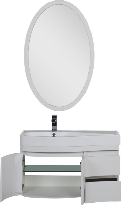 Тумба с раковиной Aquanet Сопрано 2-95  белая L 169631 - 7