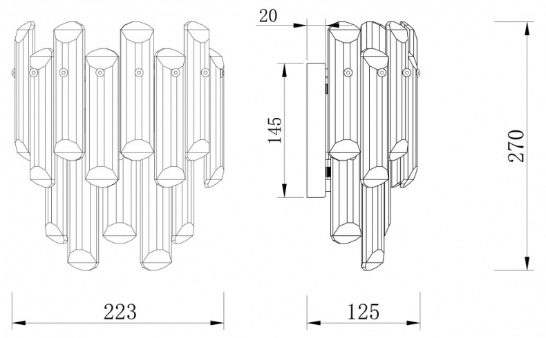 Настенный светильник Maytoni Flare DIA200WL-02G - 1