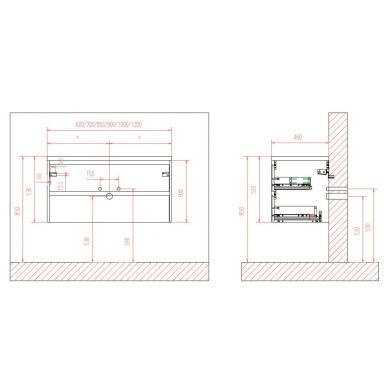 Тумба под раковину Belbagno Kraft 120 светлое дерево KRAFT-1200-2C-SO-RT - 2