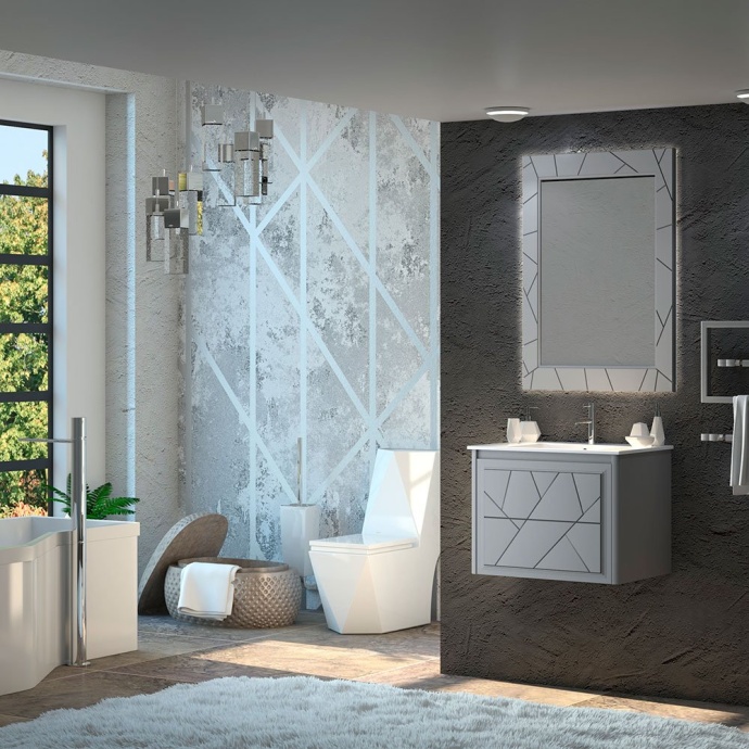 Зеркало Opadiris Луиджи 70 серое 00-00000542 - 2