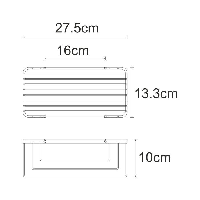 NEW K-711NICKEL Полка металлическая - 2
