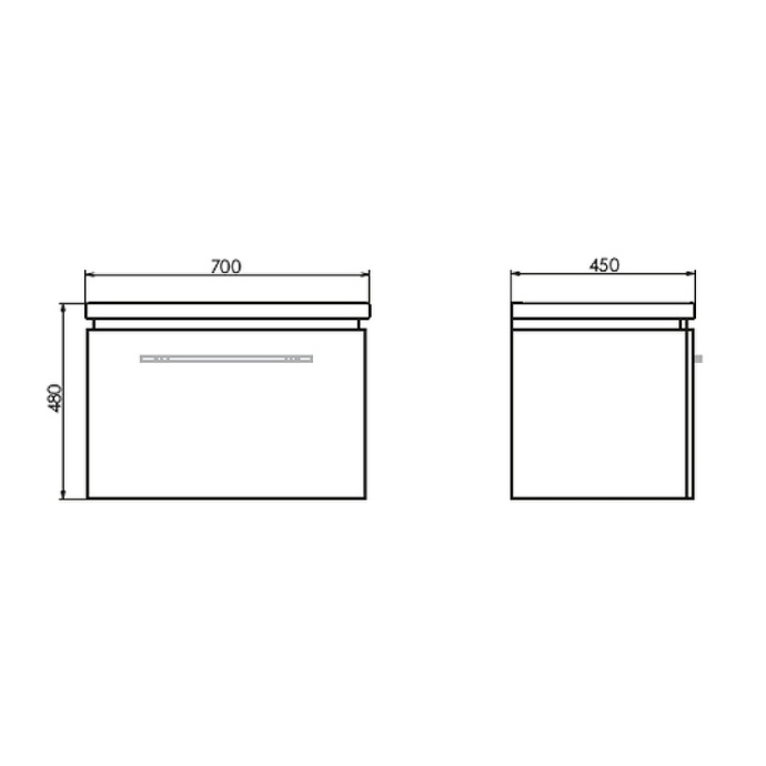 Тумба с раковиной Comforty Томари 70 дуб темно-коричневый 00-00001279 - 4