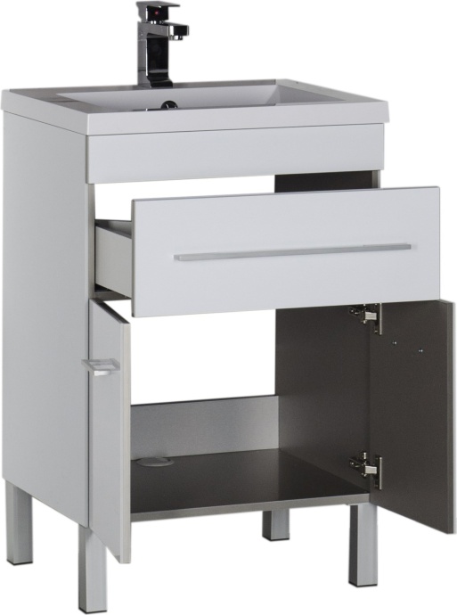 Мебель для ванной Aquanet Верона 58 белая, 1 ящик, 2 двери 182507 - 1