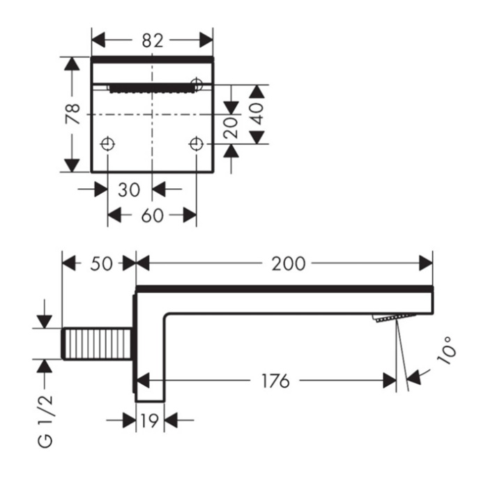 AXOR (MyEdition) Панель съёмная 200 мм хром 47903000 - 1