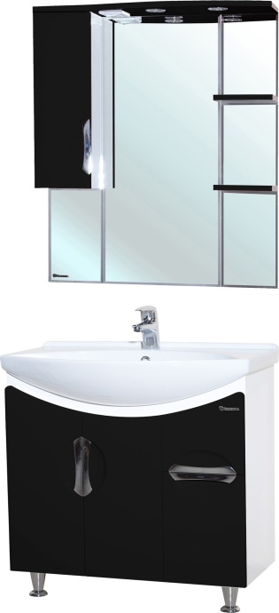 Мебель для ванной Bellezza Лагуна 75 черная - 0