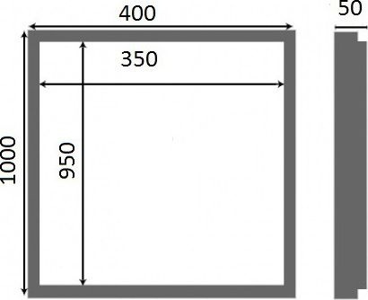 Люк настенный Люкер К  100x40 К 100x40 - 9