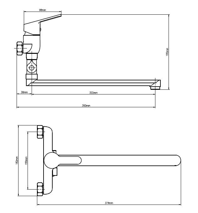 Смеситель Dorff Norma универсальный D1095000 - 6