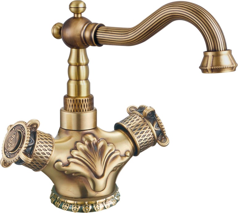 Смеситель Zorg Antic A 3009U-BR для раковины - 0