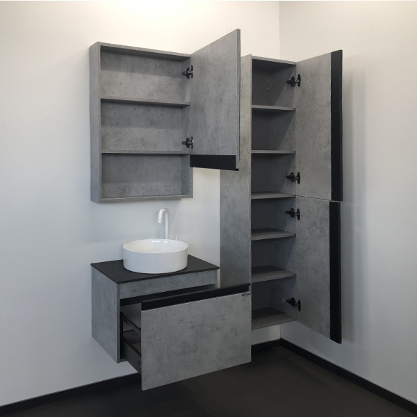 Зеркало-шкаф Comforty Эдинбург 60, бетон светлый 00-00002043 - 4