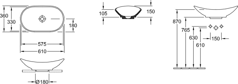 Раковина Villeroy & Boch My Nature 4110 60R1 alpin CeramicPlus 411060R1 - 6