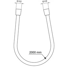 Душевой шланг Ideal Standard Idealflex 200 хром  BE200AA - 1