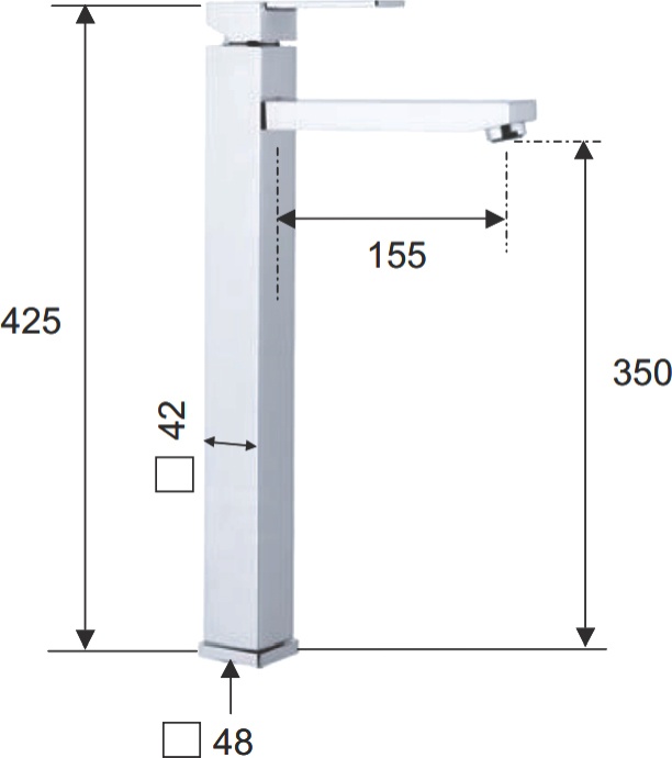 Смеситель для раковины Remer Qubika Q11LXL - 1