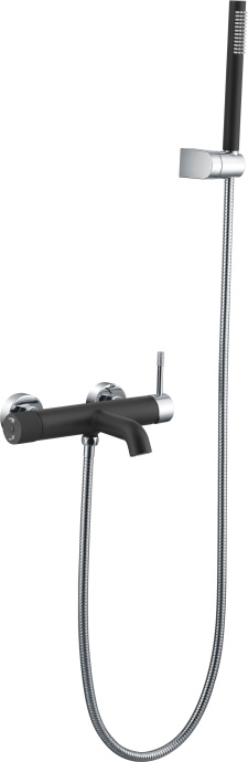Смеситель для ванны с душем Boheme Uno 463-BCR black chrome - 1