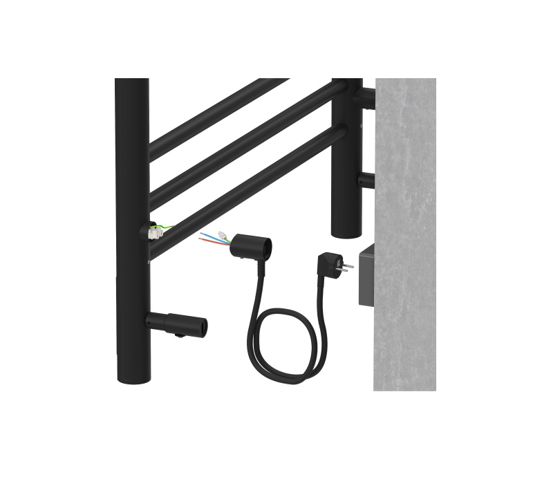 Полотенцесушитель электрический Aquatek Поларис П7 500х700, quick touch, черный муар AQ EL KO0770BL - 6