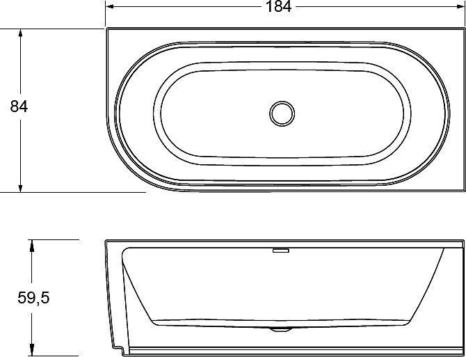 Акриловая ванна Riho Desire L 184х84 B088001005 - 1