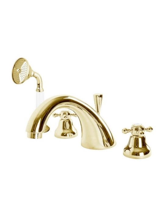 Смеситель для ванны Cezares Golf золото 24 карат  GOLF-BVD-03/24 - 1
