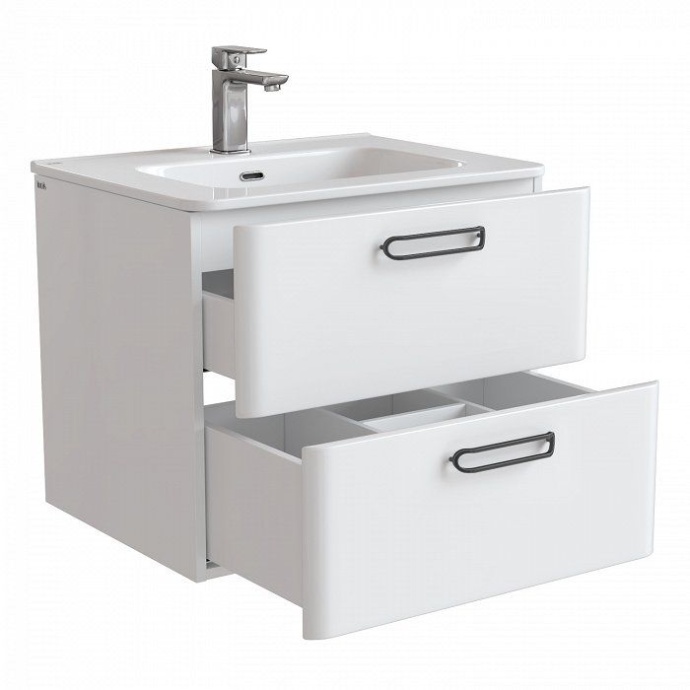 Тумба с раковиной IDDIS Brick 60 подвесная белая  BRI60W0i95K - 1