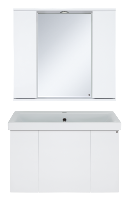 Тумба под раковину Misty Лира 80 белая глянцевая Пр-Лир06080-50По - 1