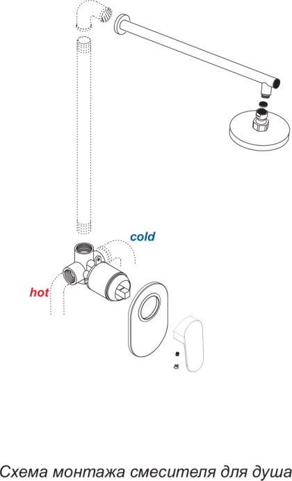 Смеситель Wasserkraft Aller 10651 С ВНУТРЕННЕЙ ЧАСТЬЮ, для душа - 3