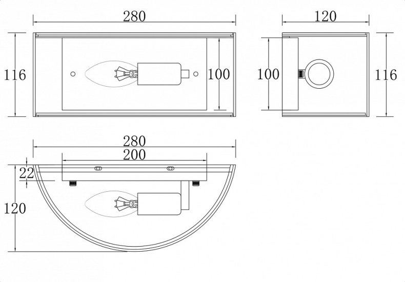 Настенный светильник Maytoni Ripple MOD096WL-01CH - 1