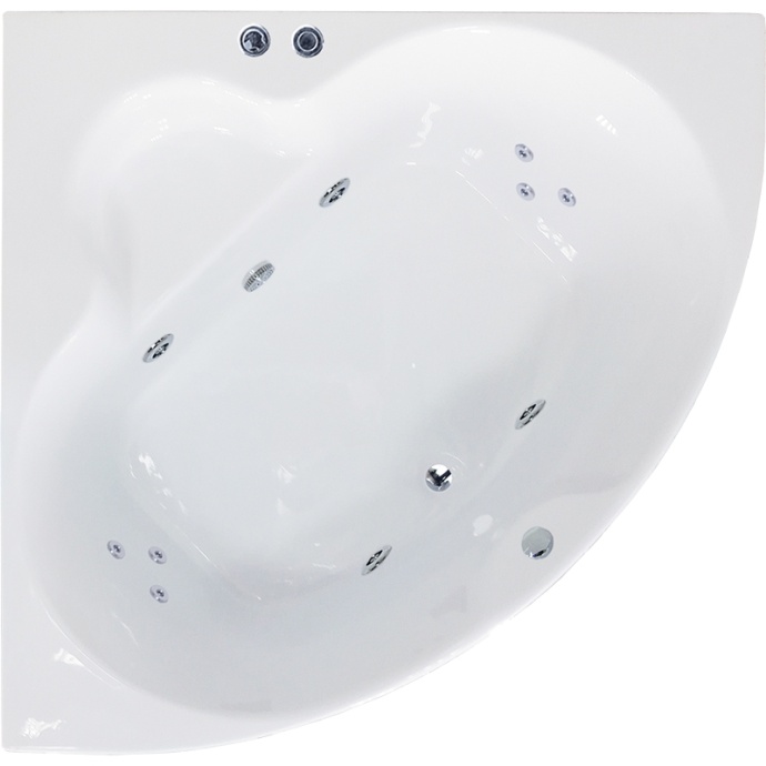 Ванна акриловая Royal Bath Fanke Comfort 140x140 с гидромассажем белый RB581200CO - 0