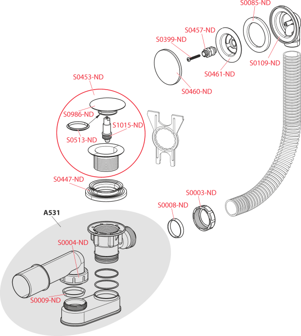 Слив-перелив AlcaPlast A504KM - 2