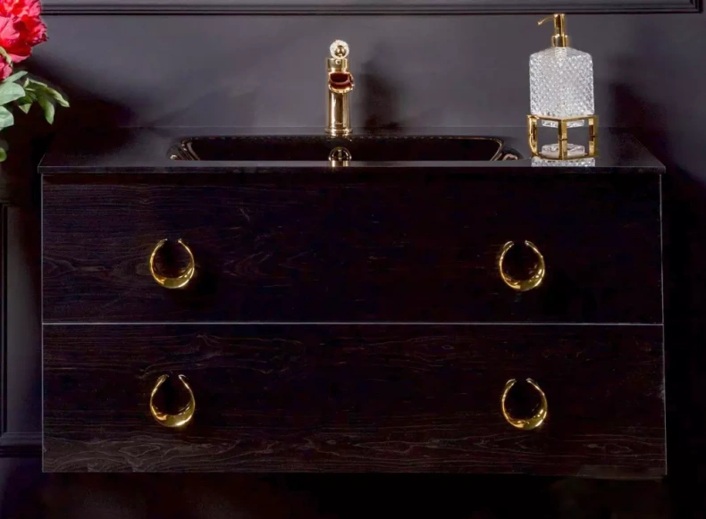 Тумба под раковину Armadi Art NeoArt 110 темное дерево 831-110-BW - 3